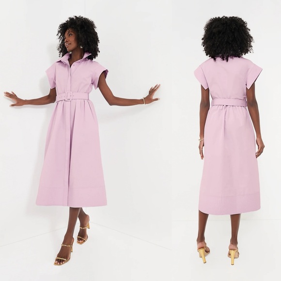 Tuckernuck Chloe Dress Lilac Purple Size XS Spring Belted Short Sleeve - Picture 3 of 15